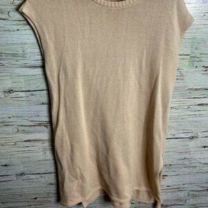 sweater tank long cream vest